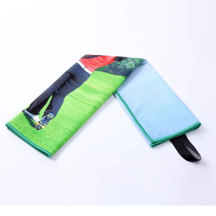300gsm Waffle Pattern Golf Cleaning Towel With Full Version Of Printing