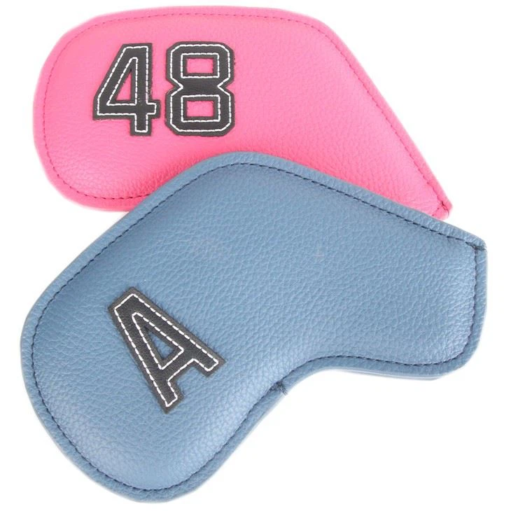 Leather Golf Iron Head Covers Set