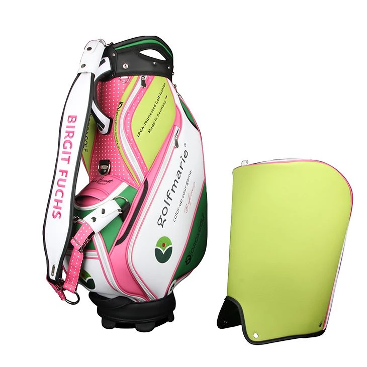 PU Leather Pink Golf Bag